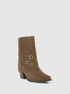 Botas com Fecho em Taupe